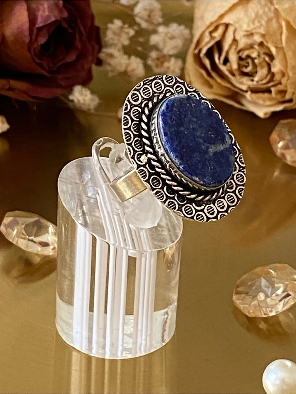 Lapis Lazuli Hand Crafted Ring Size 8.5